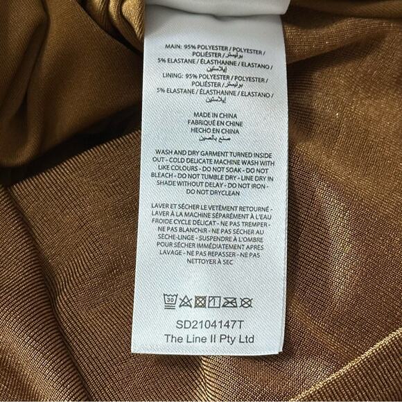 Significant Other Women’s Size 4 Shimmery Gold Crossover Waist Texas Cropped Top - Picture 9 of 10